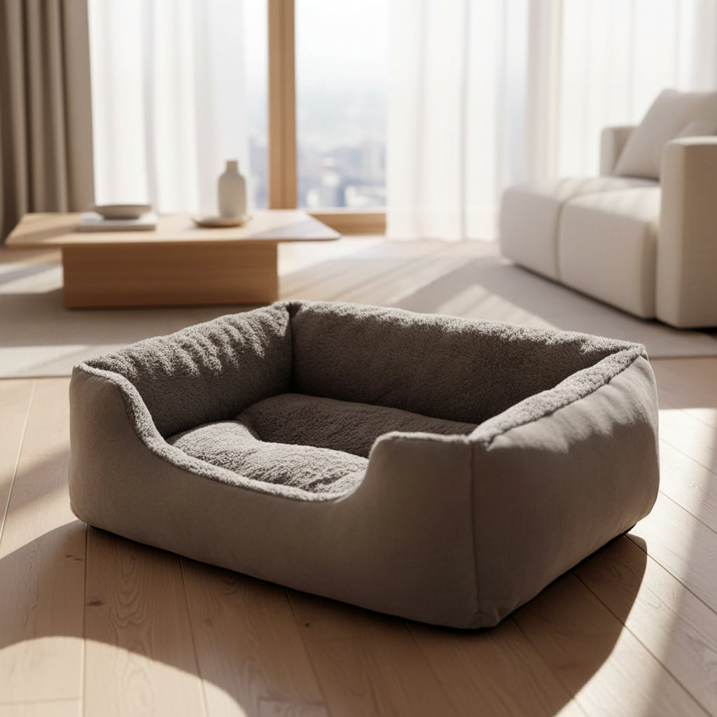 Square Plush Cat Bed
