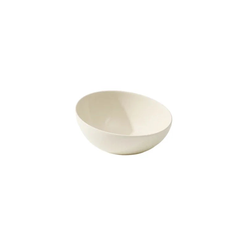 Tilted Ceramic Cat Bowl with Wooden Stand