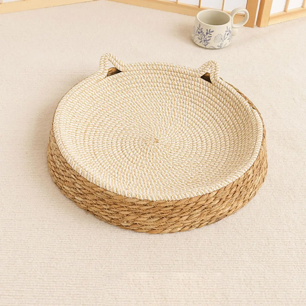 Rattan Cat Sofa Bed with Scratch Board