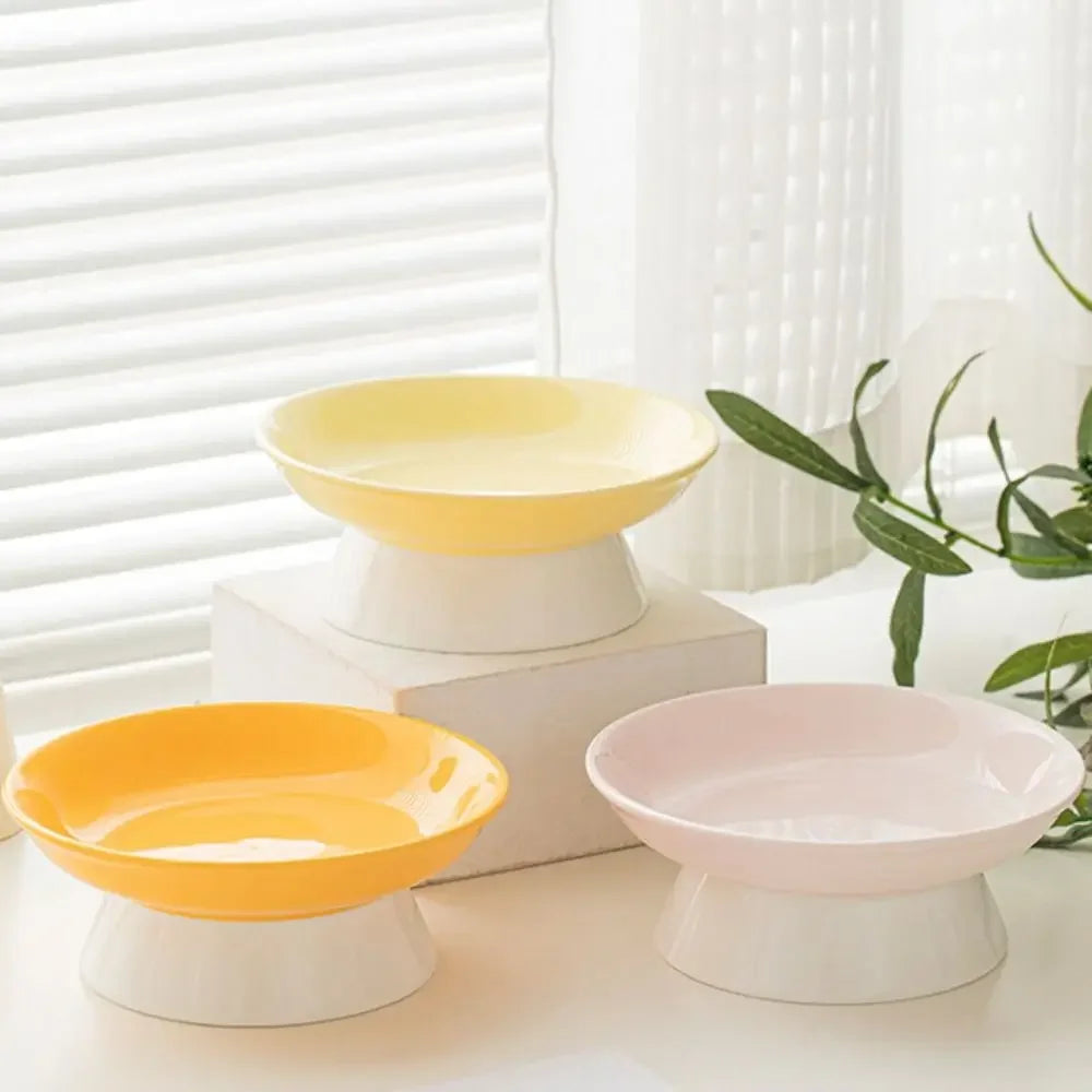 Ceramic Anti-Tip Cat Feeding Bowl