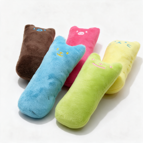 Catnip crinkle plush cat toy