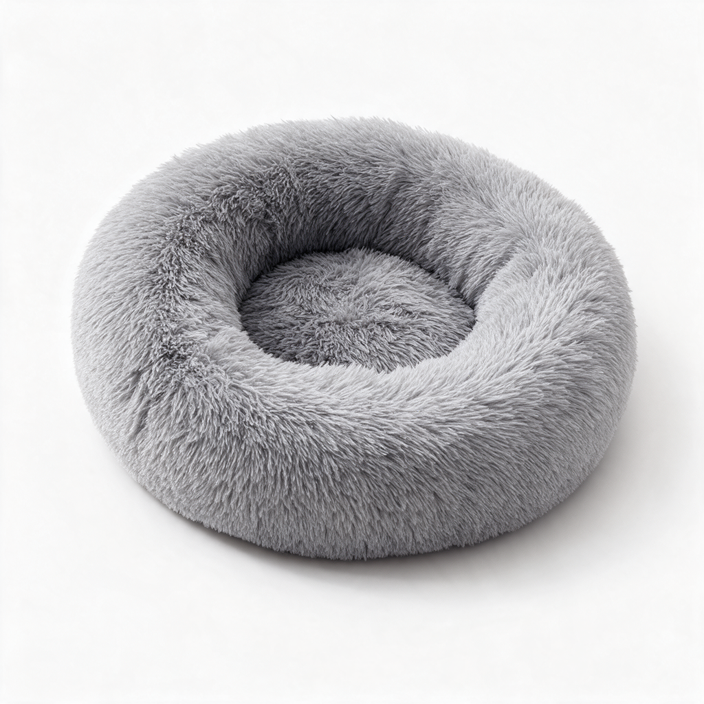Soft plush cat bed