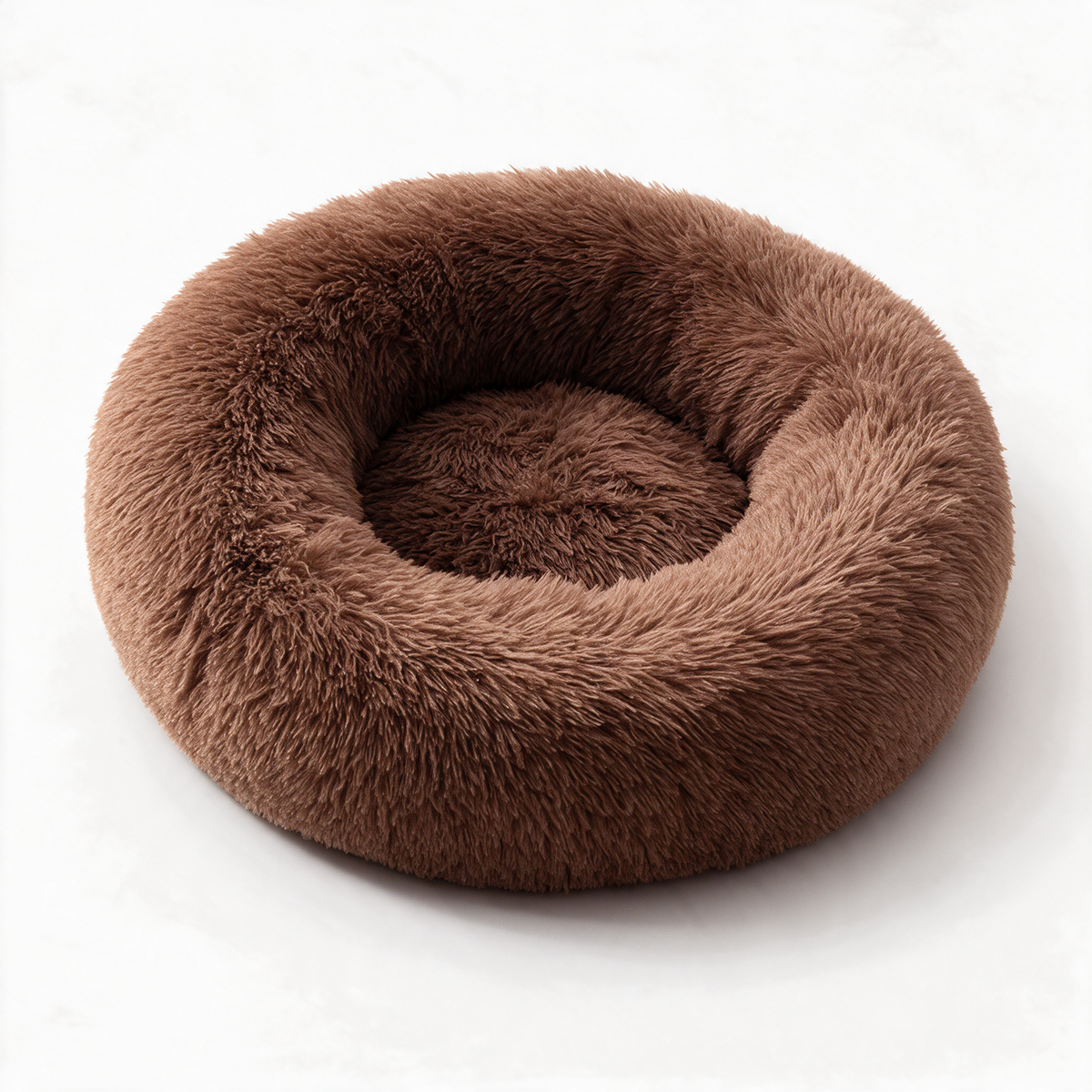 Soft plush cat bed - Brown