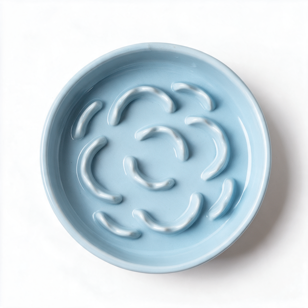 Ceramic slow feed cat bowl